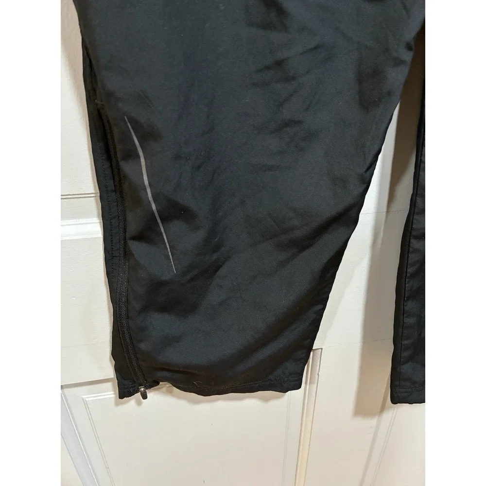 Adidas Men Black Pants Large Elastic Waist Pull on No pockets Lightweight